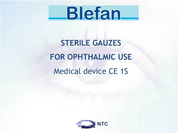 STERILE GAUZES FOR OPHTHALMIC USE Medical device CE 1S