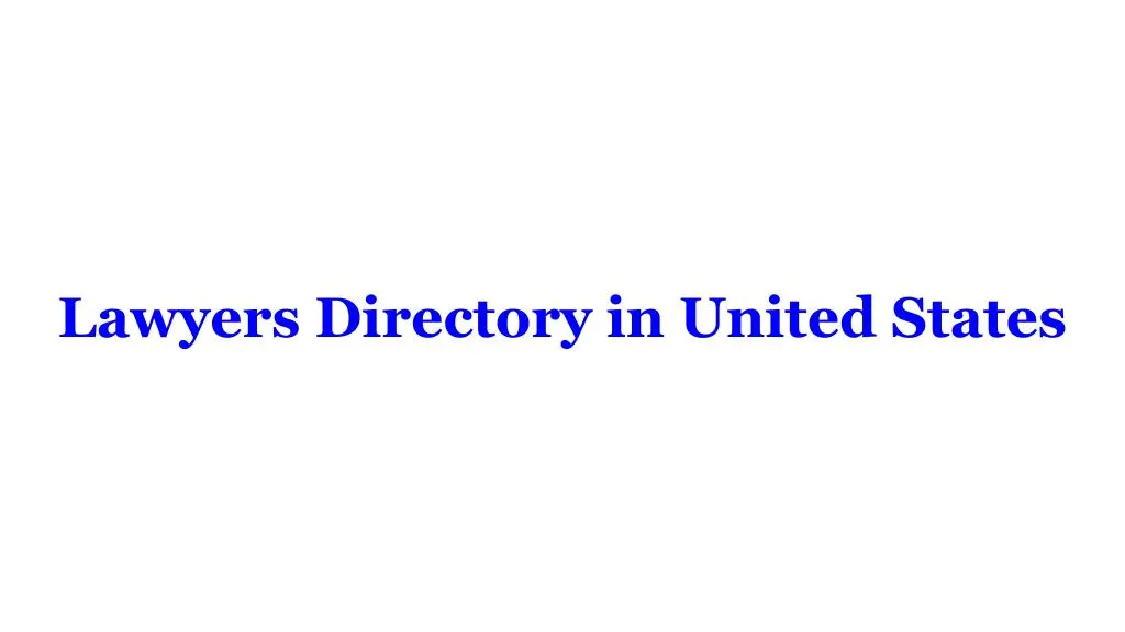 lawyers directory in united states
