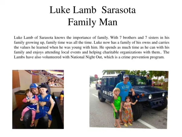 Luke Lamb Sarasota - Family Man