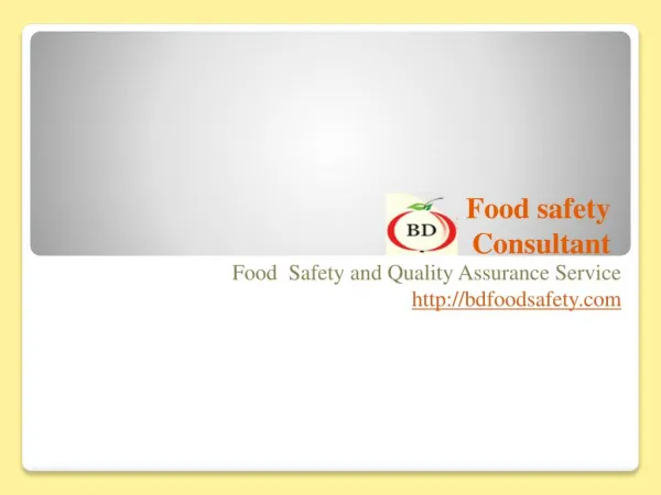 BD Food Safety providing training and certification with different food safety courses.