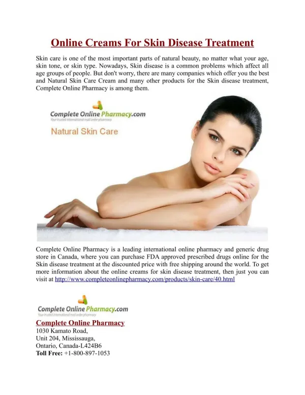 Online Creams For Skin Disease Treatment