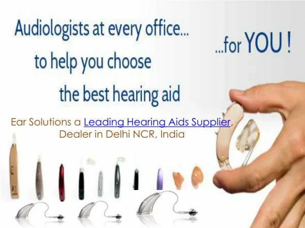 Get Hearing aid clinic in Delhi- EAR Solutions