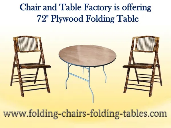 72" Plywood Folding Table - Folding Chairs Tables Larry