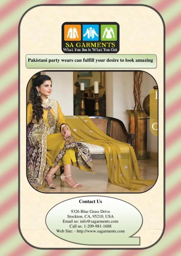 Pakistani party wears can fulfill your desire to look amazing