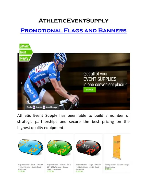AthleticEventSupply- Promotional Flags and Banners