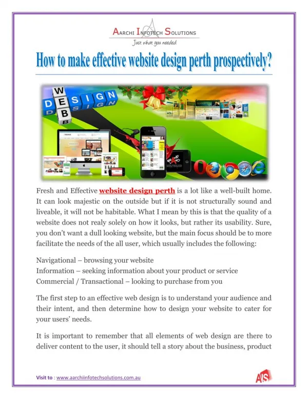 How to make effective website design perth prospectively?