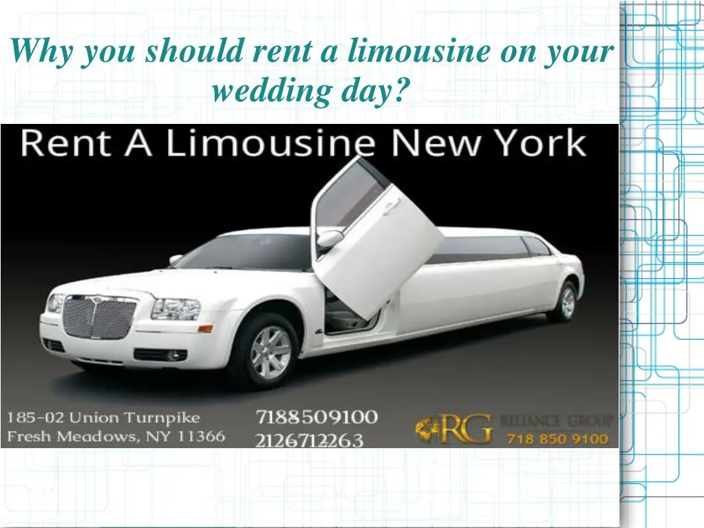 why you should rent a limousine on your wedding day