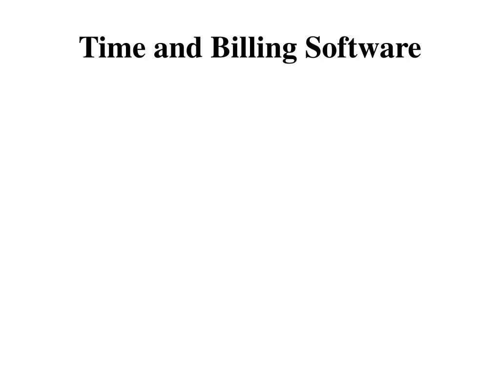 time and billing software