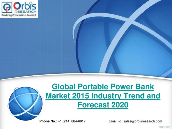 Global Portable Power Bank Industry - Orbis Research