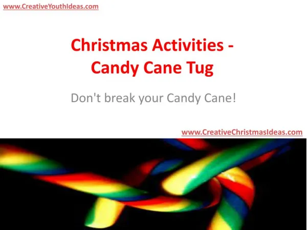 Christmas Activities - Candy Cane Tug