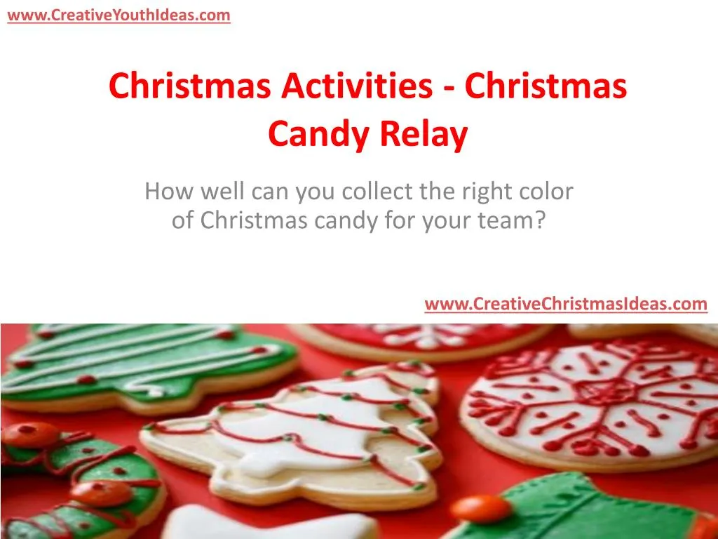 christmas activities christmas candy relay