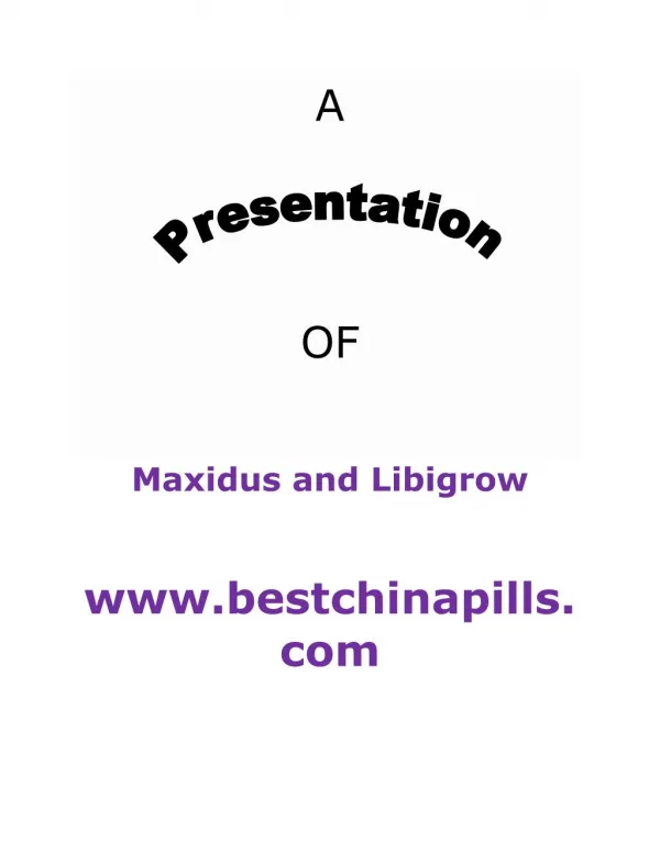 Maxidus and Libigrow