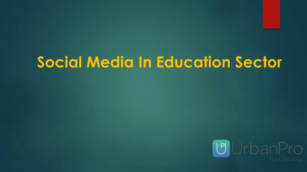 social media in education sector
