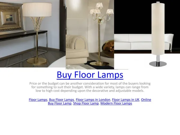 Buy Floor Lamps