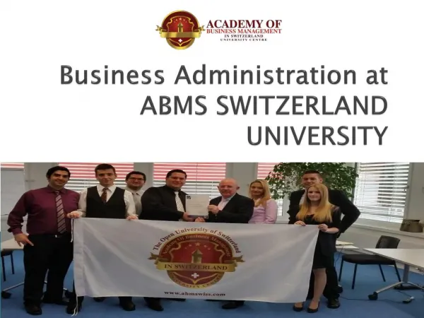 Business Administration at ABMS SWITZERLAND UNIVERSITY