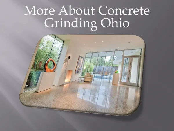 Concrete Grinding Ohio