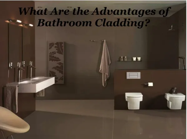What Are the Advantages of Bathroom Cladding