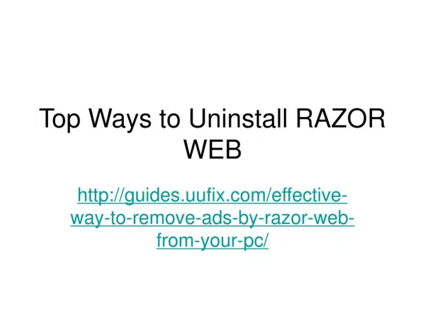 Top Ways to Uninstall RAZOR WEB
