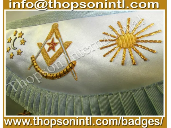 Masonic regalia French rite apron