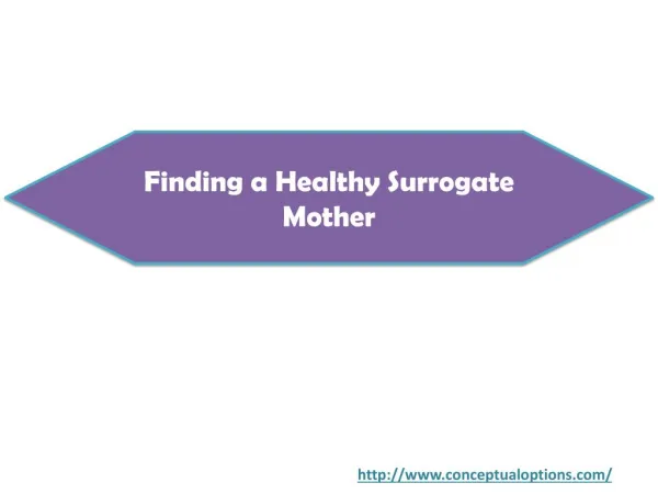 Finding a Healthy Surrogate Mother