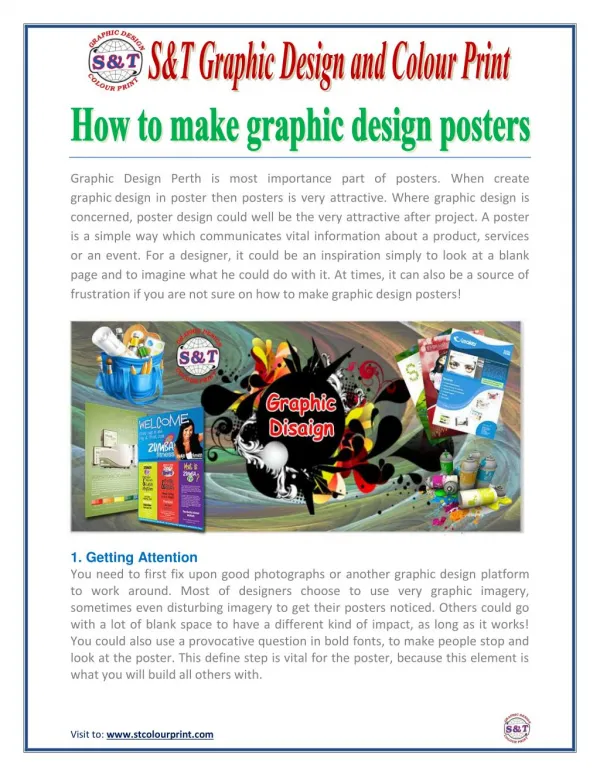 How to make graphic design posters
