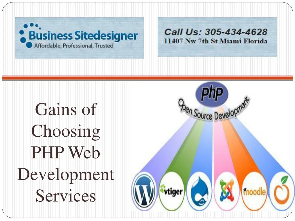 gains of choosing php web development services