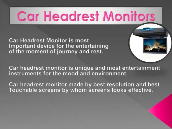 Car Headrest Monitors