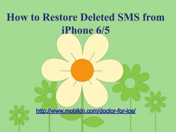 How to restore deleted sms from iphone
