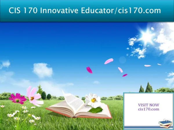 CIS 170 Innovative Educator/cis170.com