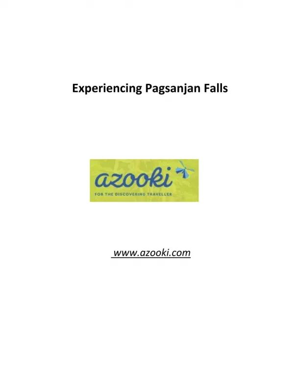 Experiencing Pagsanjan Falls