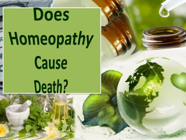 Does Homeopathy Cause Death?