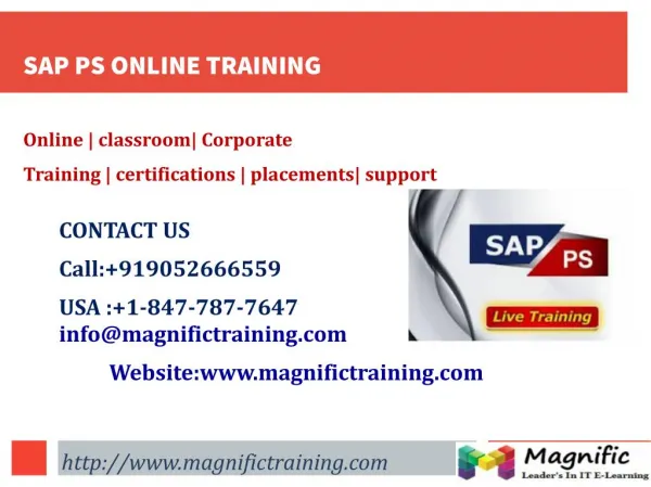 SAP PS ONLINE TRAINING IN INDIA