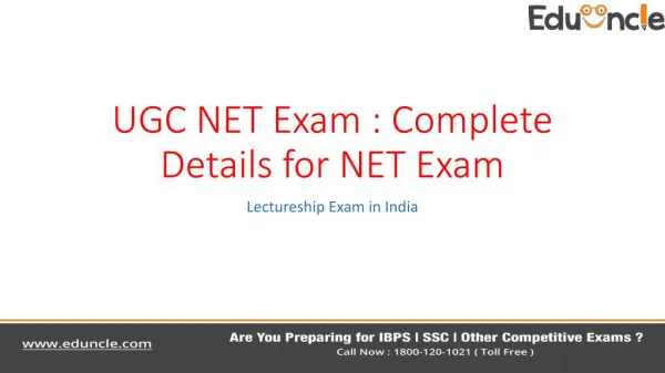 UGC NET Exam 2016 Complete Details