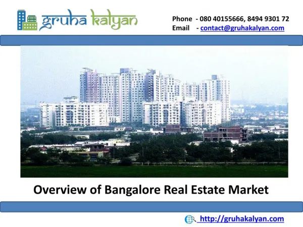 Overview of Bangalore Real Estate Market
