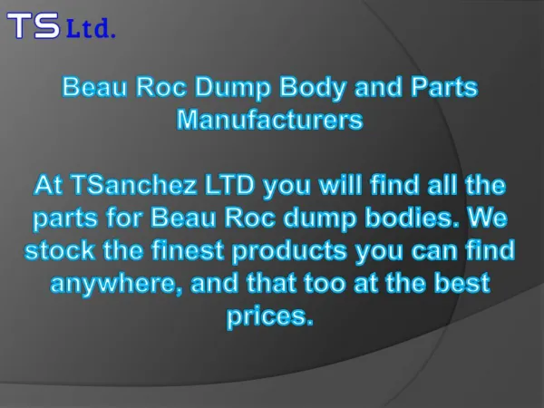Beau Roc Dump Body and Parts Manufacturers