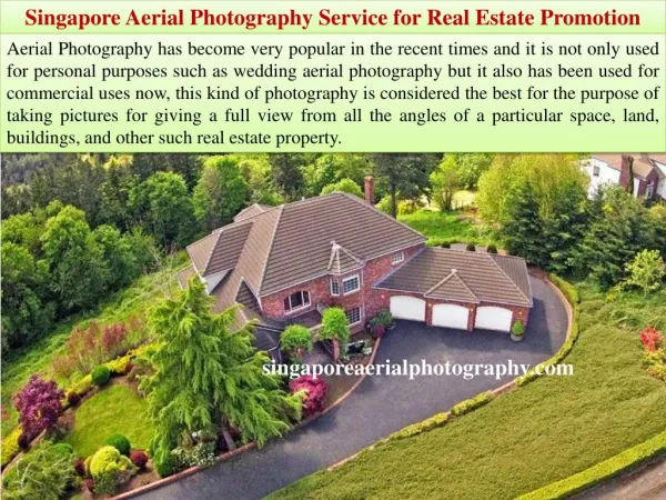 Singapore Aerial Photography Service for Real Estate Promotion