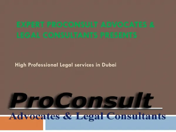 High professional Legal Services in Dubai