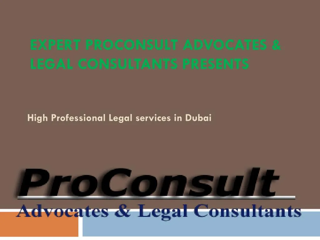 expert proconsult advocates legal consultants presents