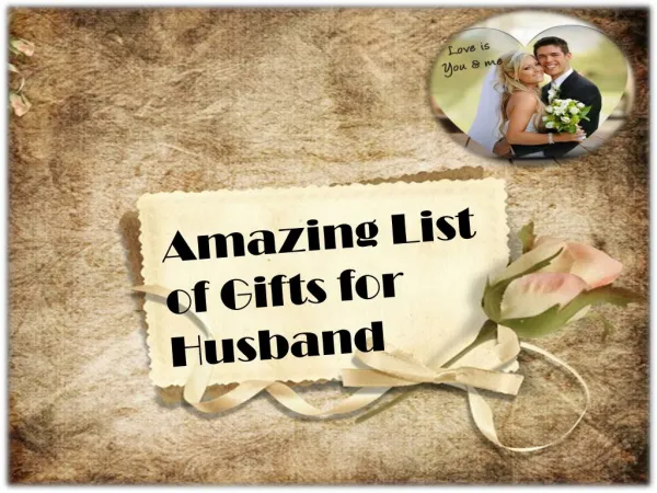 Online Gift Option for Husband