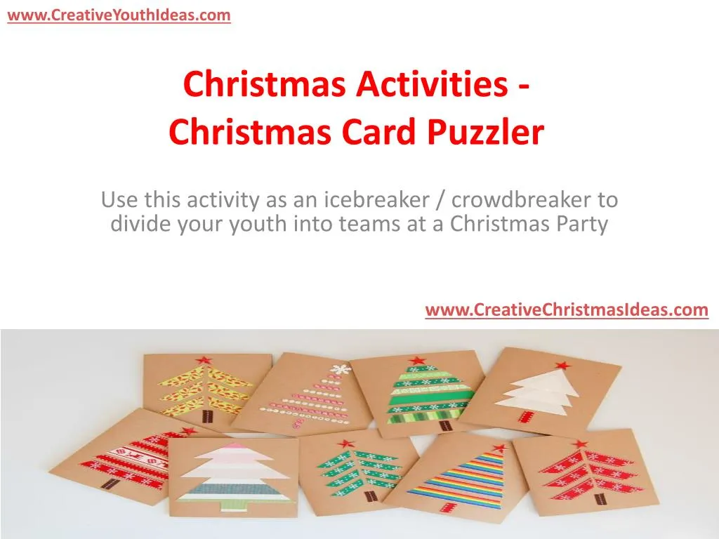 christmas activities christmas card puzzler