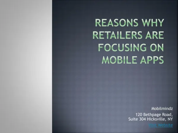 Reasons Why Retailers are Focusing on Mobile Apps