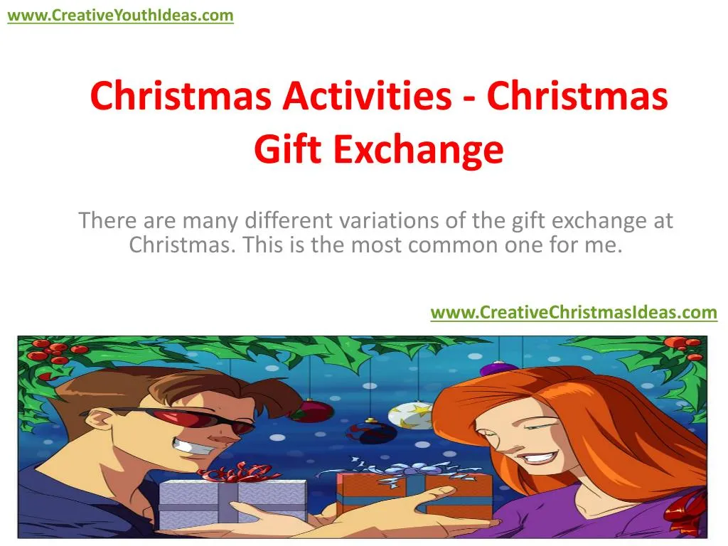christmas activities christmas gift exchange