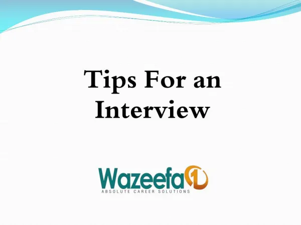 Tips For an Interview