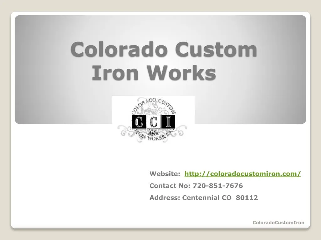 colorado custom iron works