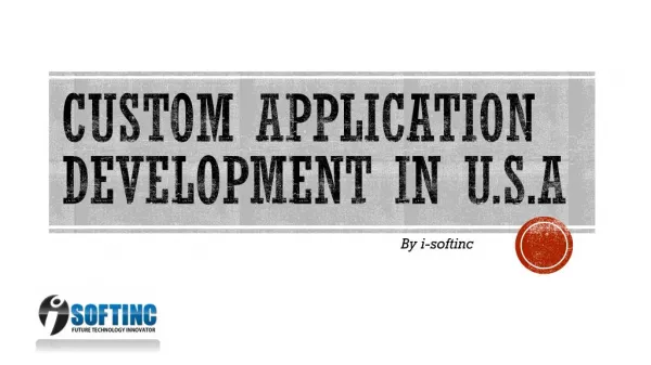 Custom application development in USA