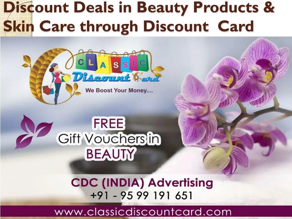 discount deals in beauty products skin care through discount card