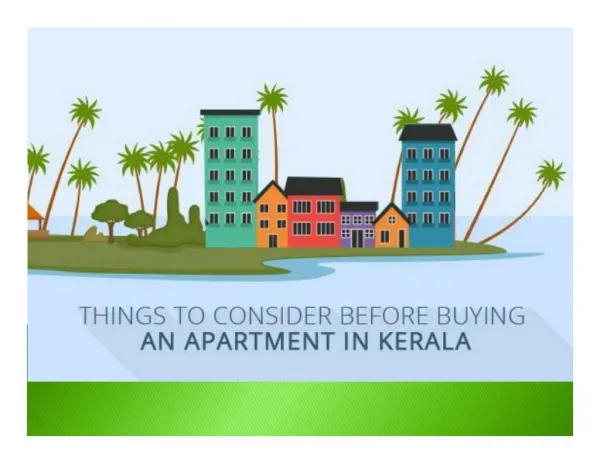 Things to Consider Before Buying an Apartment in Kerala