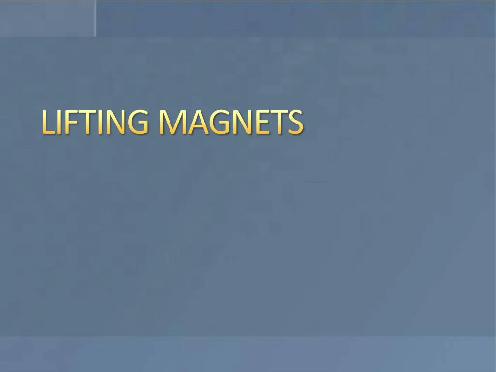 lifting magnets