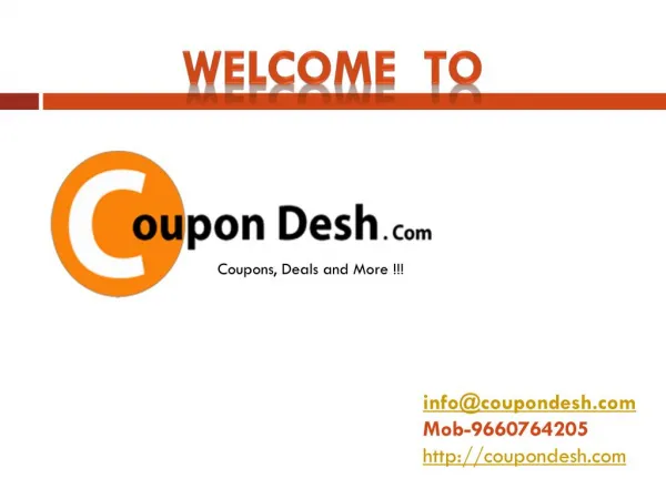 Online shopping offers, Coupons and Best Prices | Coupondesh.com