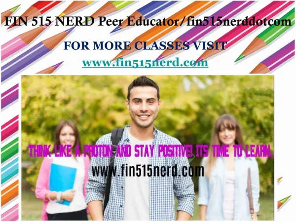 FIN 515 NERD Peer Educator/fin515nerddotcom